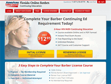 Tablet Screenshot of floridaonlinebarber.com